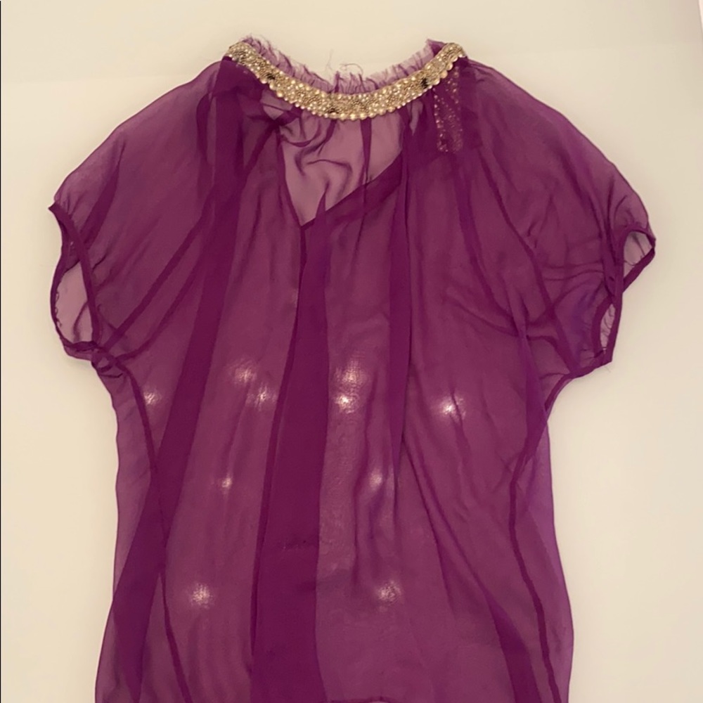 Naven sheer purple top